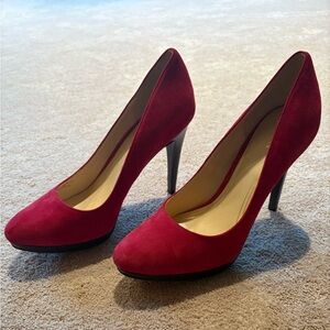 Cole Haan Red Suede Heels